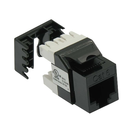 Bestlink Netware CAT6 RJ45 110 Type 180 Deg Keystone Jack- Black 101701BK